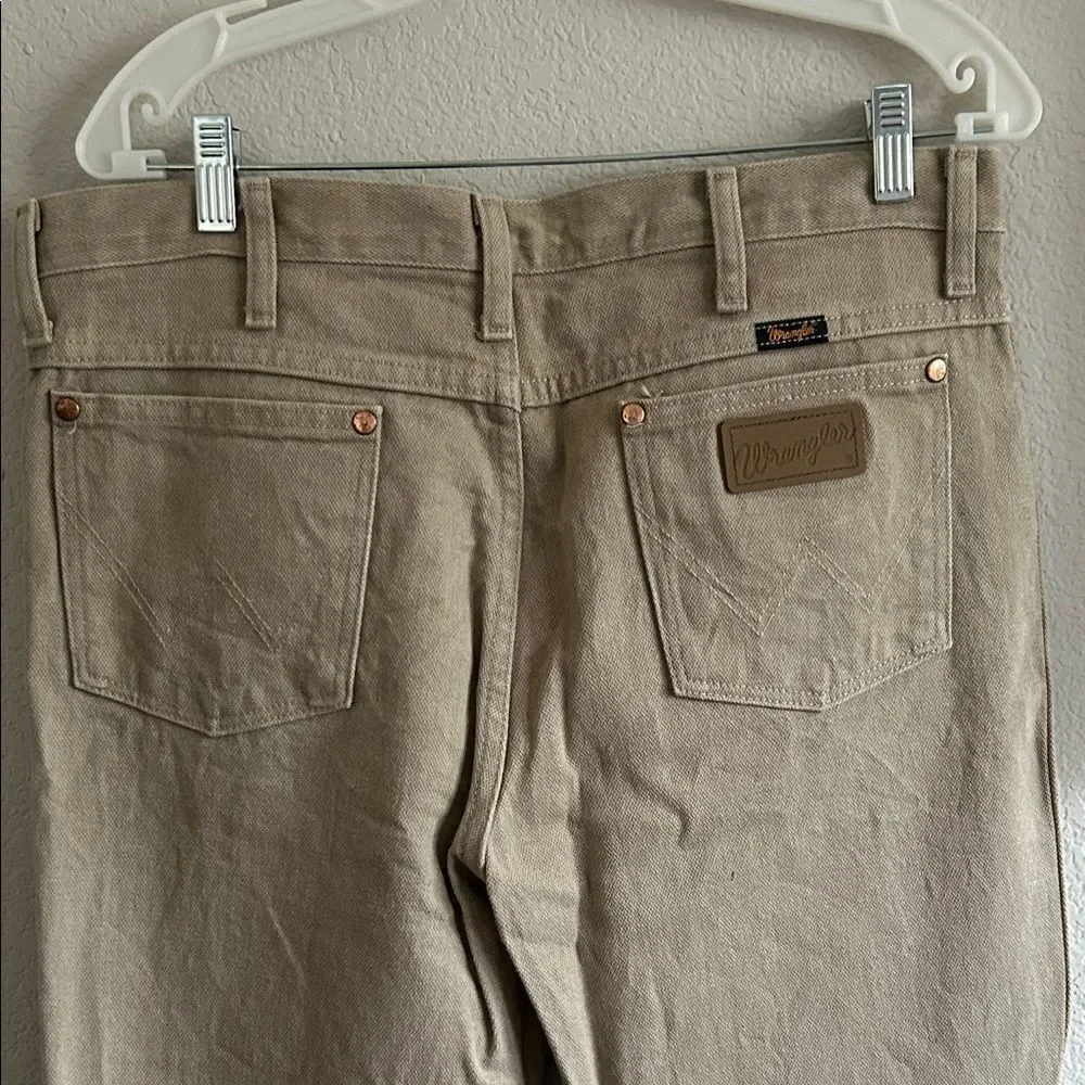 Wrangler Az 34 x32 Men Tan Straight-Leg Jeans new no tags